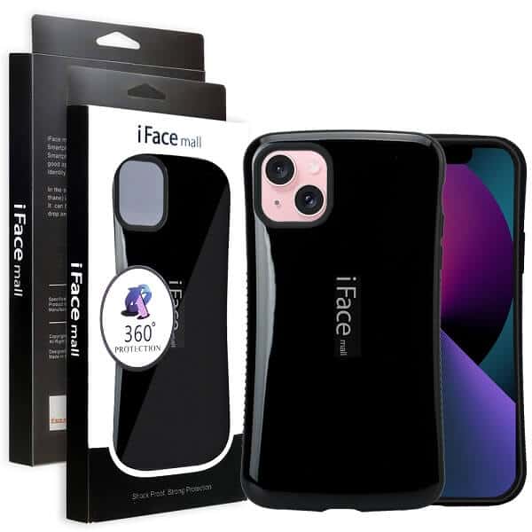 iFace Case For iPhone 13 Slimming Drop Proof Shockproof Hard Silicone Back Cover (Black)
