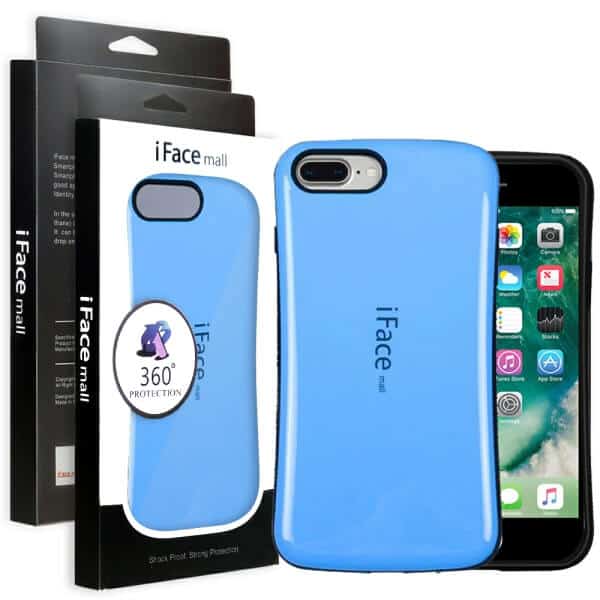 iFace Case For iPhone 7 Plus 8 Plus Slimming Drop Proof Shockproof Hard Silicone Back Cover (Blue)