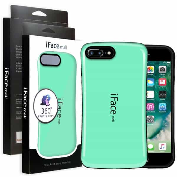 iFace Case For iPhone 7 Plus 8 Plus Slimming Drop Proof Shockproof Hard Silicone Back Cover (Mint)