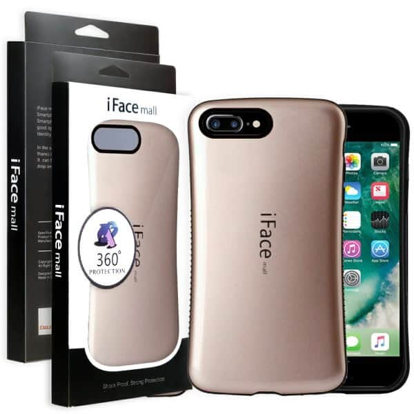iFace Case For iPhone 7 Plus 8 Plus Slimming Drop Proof Shockproof Hard Silicone Back Cover (Rose Gold)
