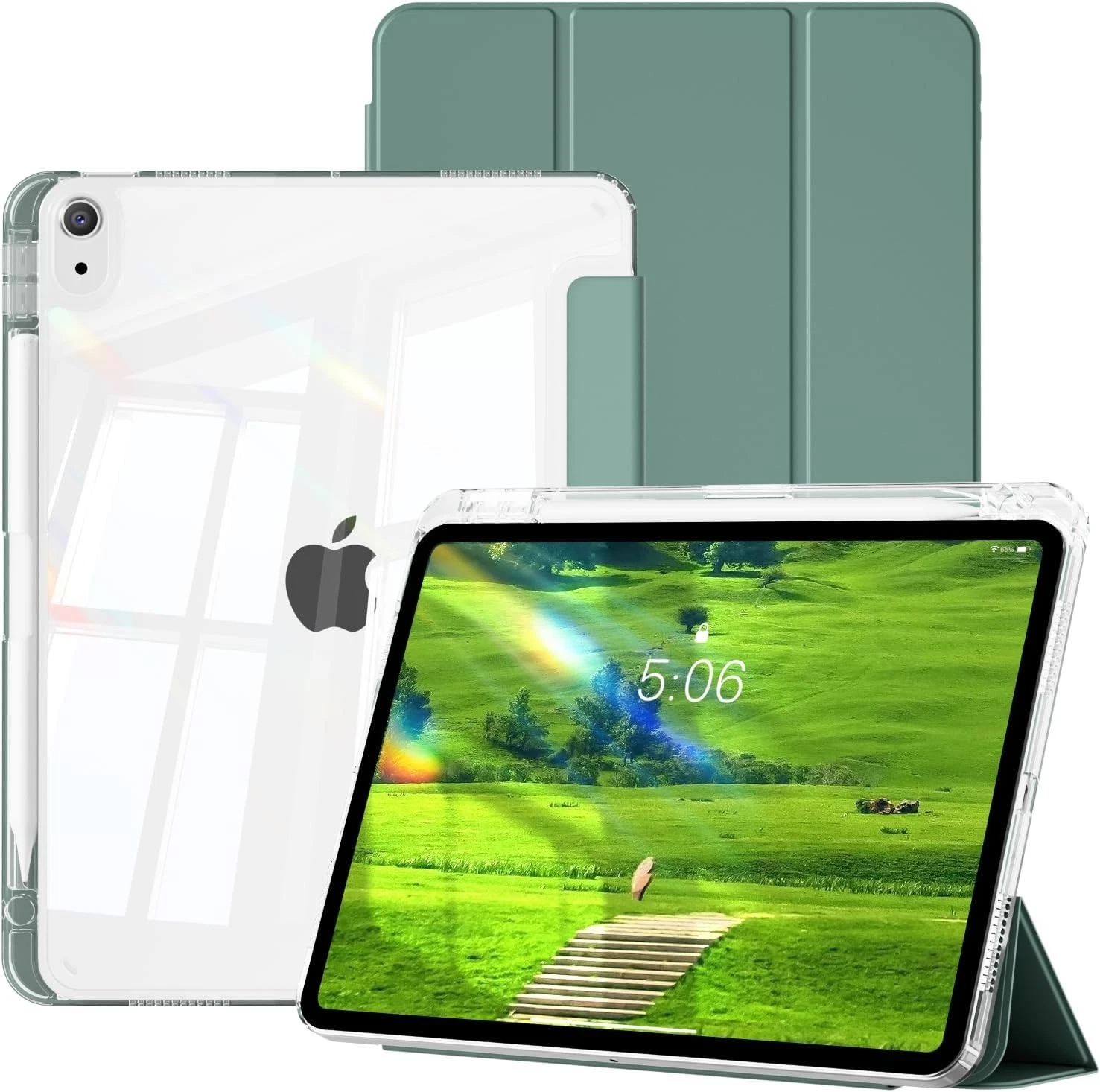 For Apple iPad 11th 10th Gen Case With Pencil Holder Leather Shockproof Folio Cover