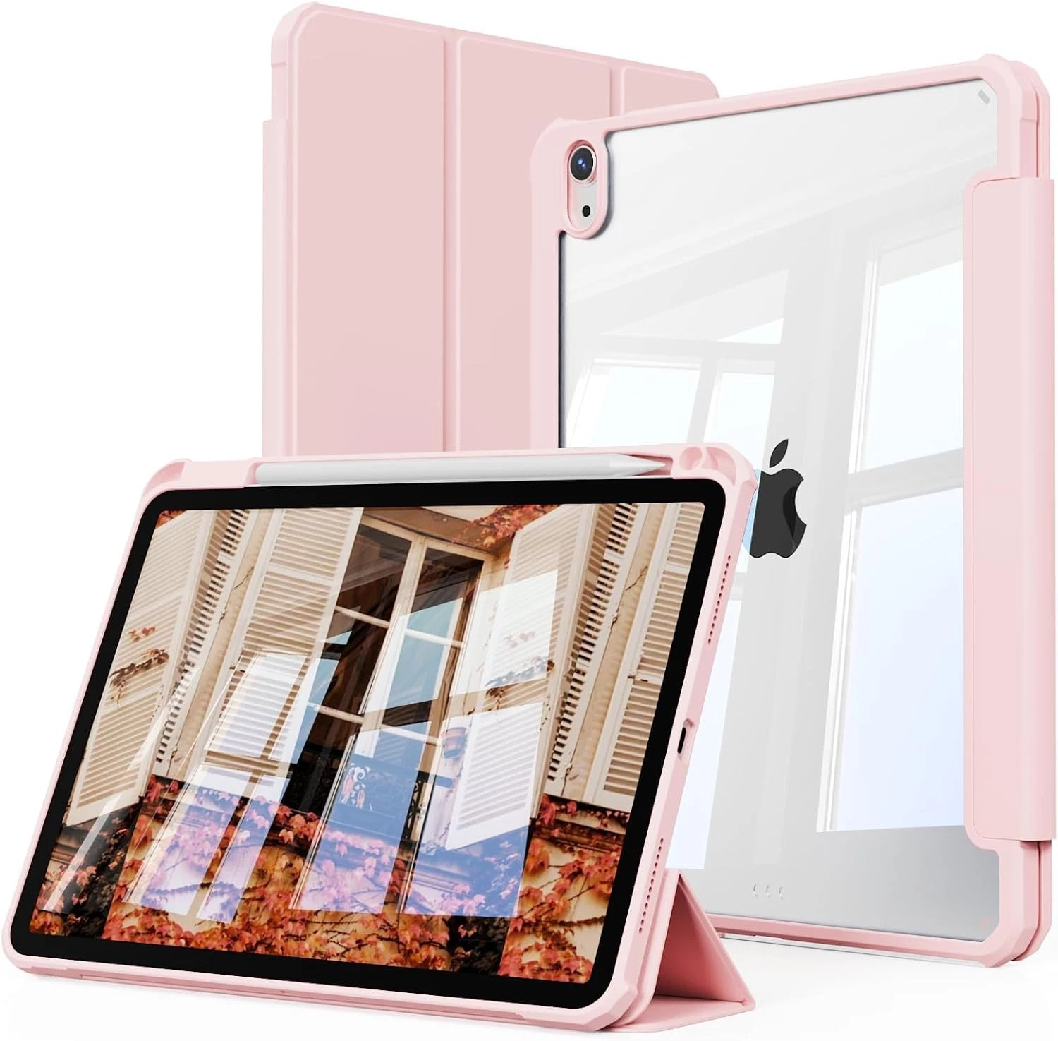 For Apple iPad 11th 10th Gen Case With Pencil Holder Leather Shockproof Folio Cover