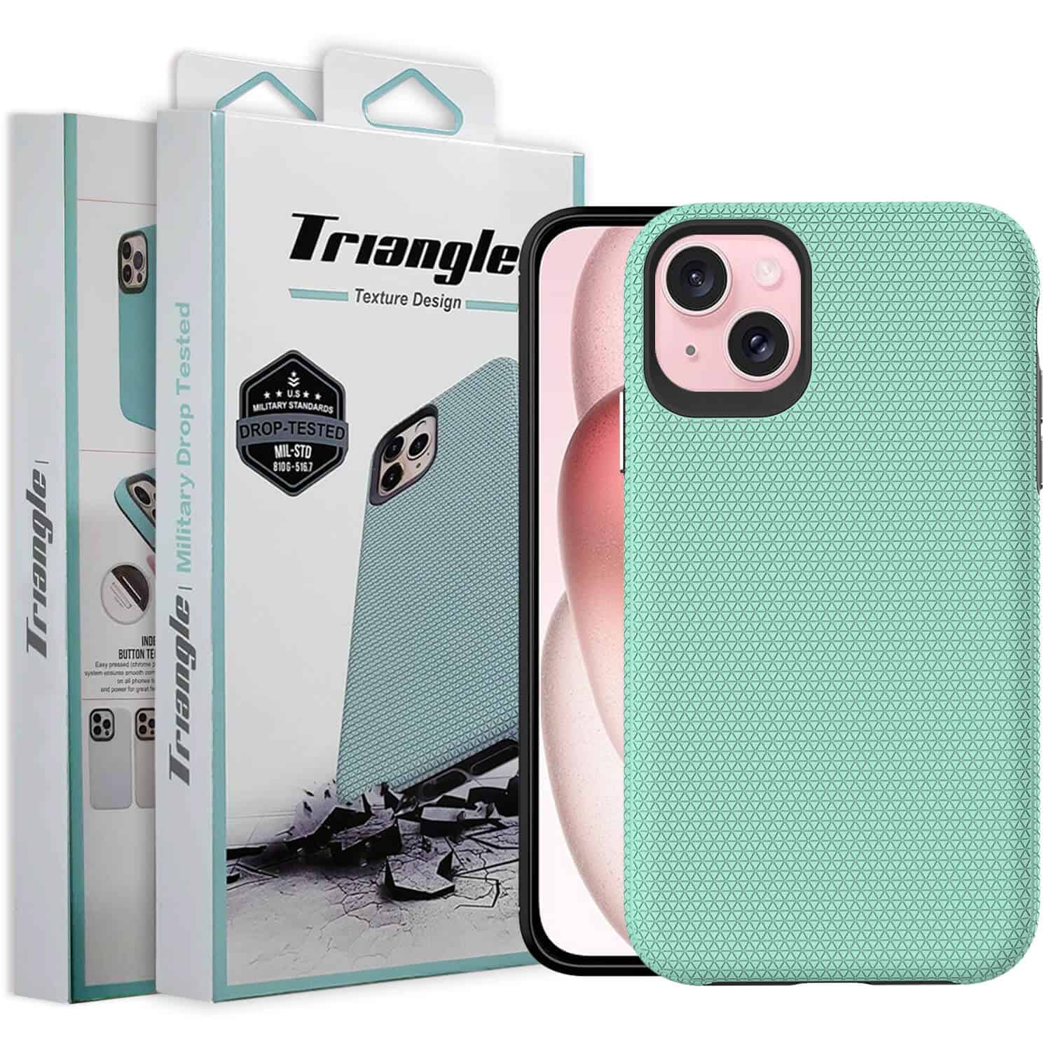 Aqua Triangle Shockproof Case for iPhone 15