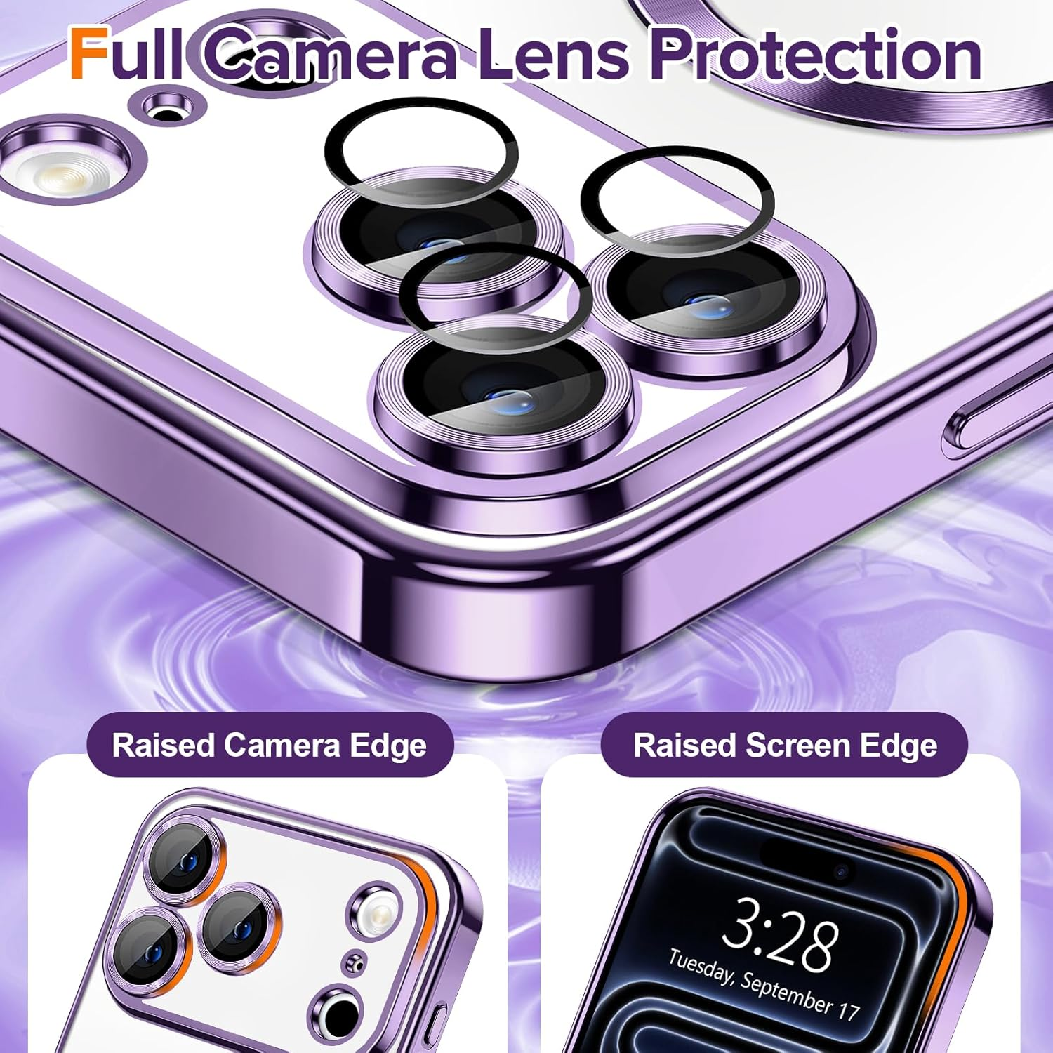 For Apple iPhone 17 | 17 Air | 17 Pro | 17 Pro Max MagSafe Magnetic Case with HaloLock Shockproof Protection Scratch Resistant Back Clear Protective Cover