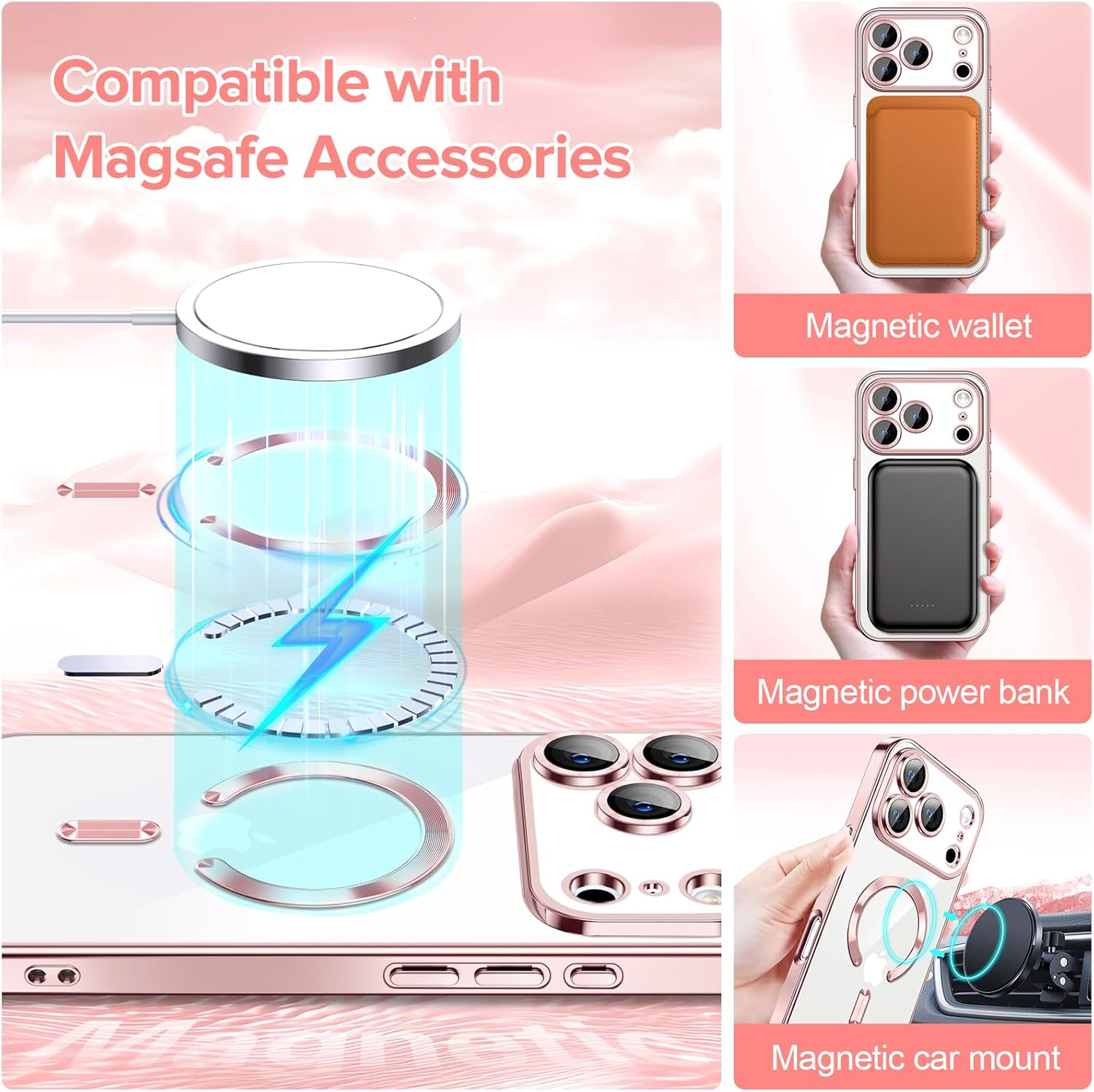 For Apple iPhone 17 | 17 Air | 17 Pro | 17 Pro Max MagSafe Magnetic Case with HaloLock Shockproof Protection Scratch Resistant Back Clear Protective Cover