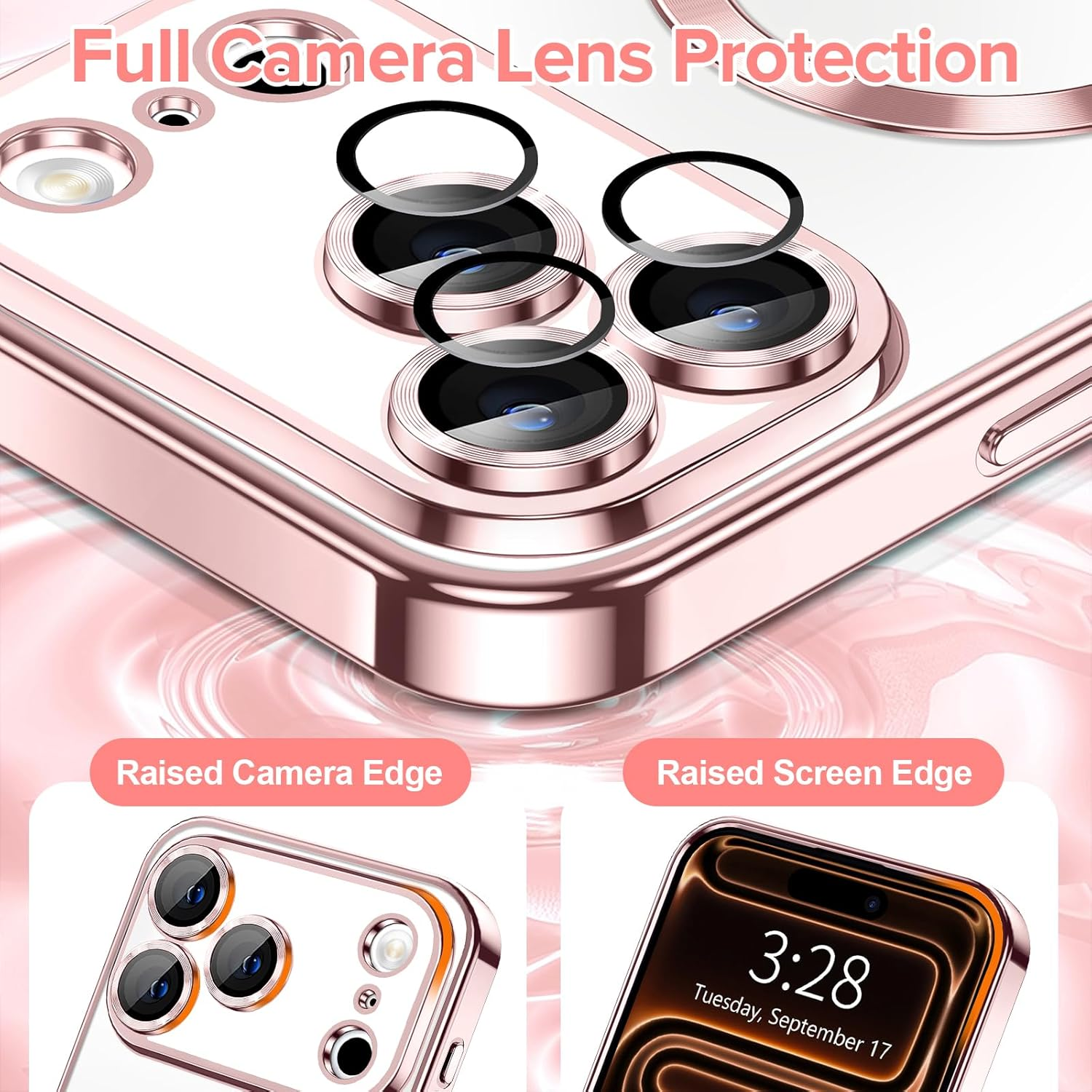 For Apple iPhone 17 | 17 Air | 17 Pro | 17 Pro Max MagSafe Magnetic Case with HaloLock Shockproof Protection Scratch Resistant Back Clear Protective Cover