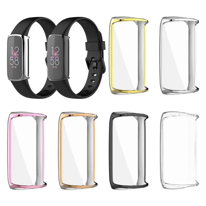 For Fitbit Luxe Multicolour Gel Case Premium Soft Protective Silicone Cover