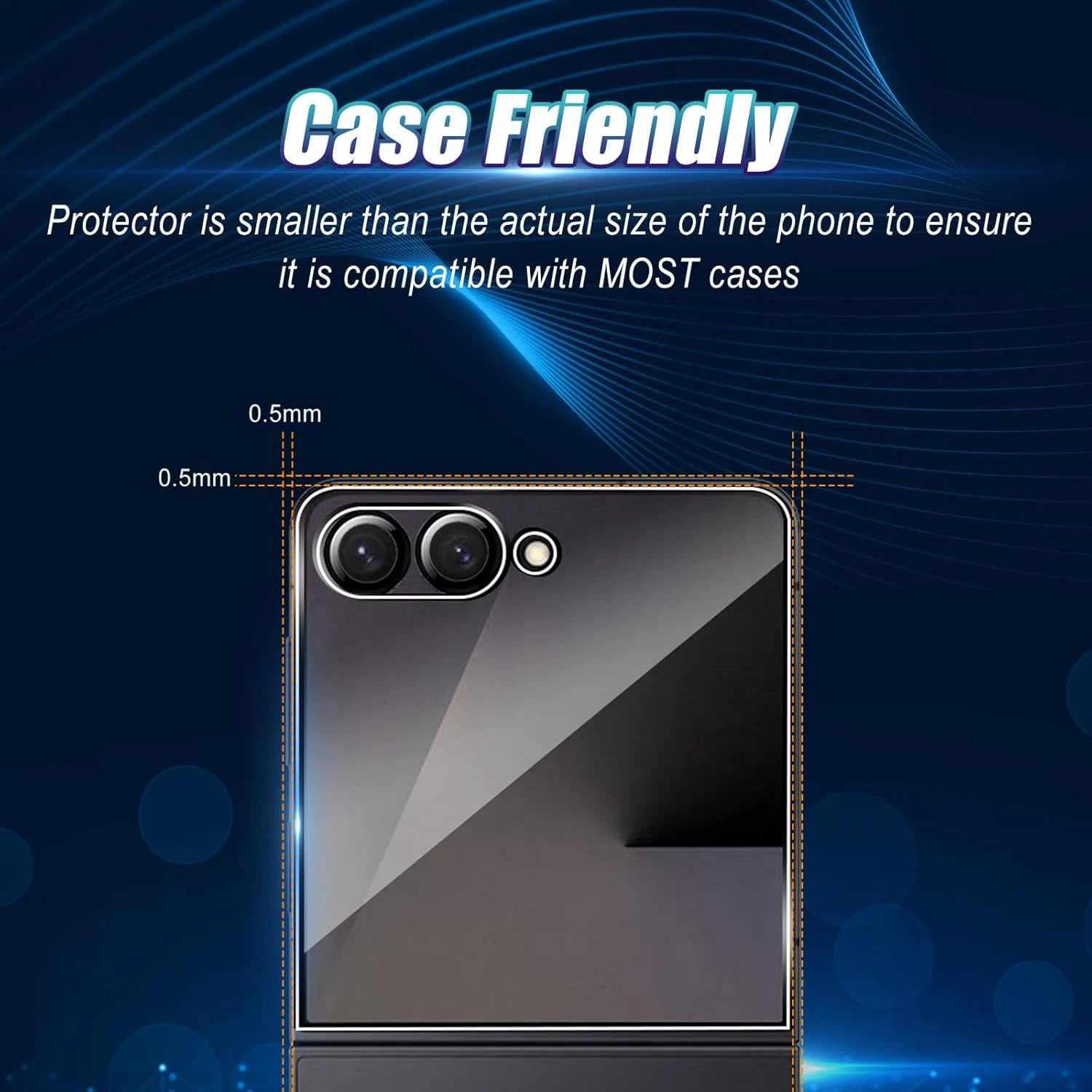 [2 Pack] For Samsung Galaxy Z Flip 8 5G Tempered Glass LCD Screen Protector Film Guard (Clear)