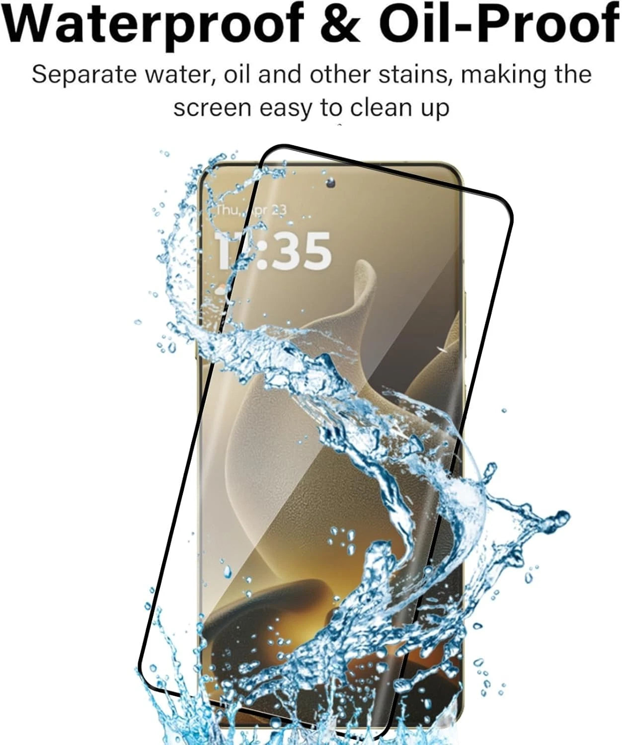 [2 Pack] For Motorola Moto Edge 70 SupRShield Tempered Glass LCD Screen Protector Film Guard (Clear)