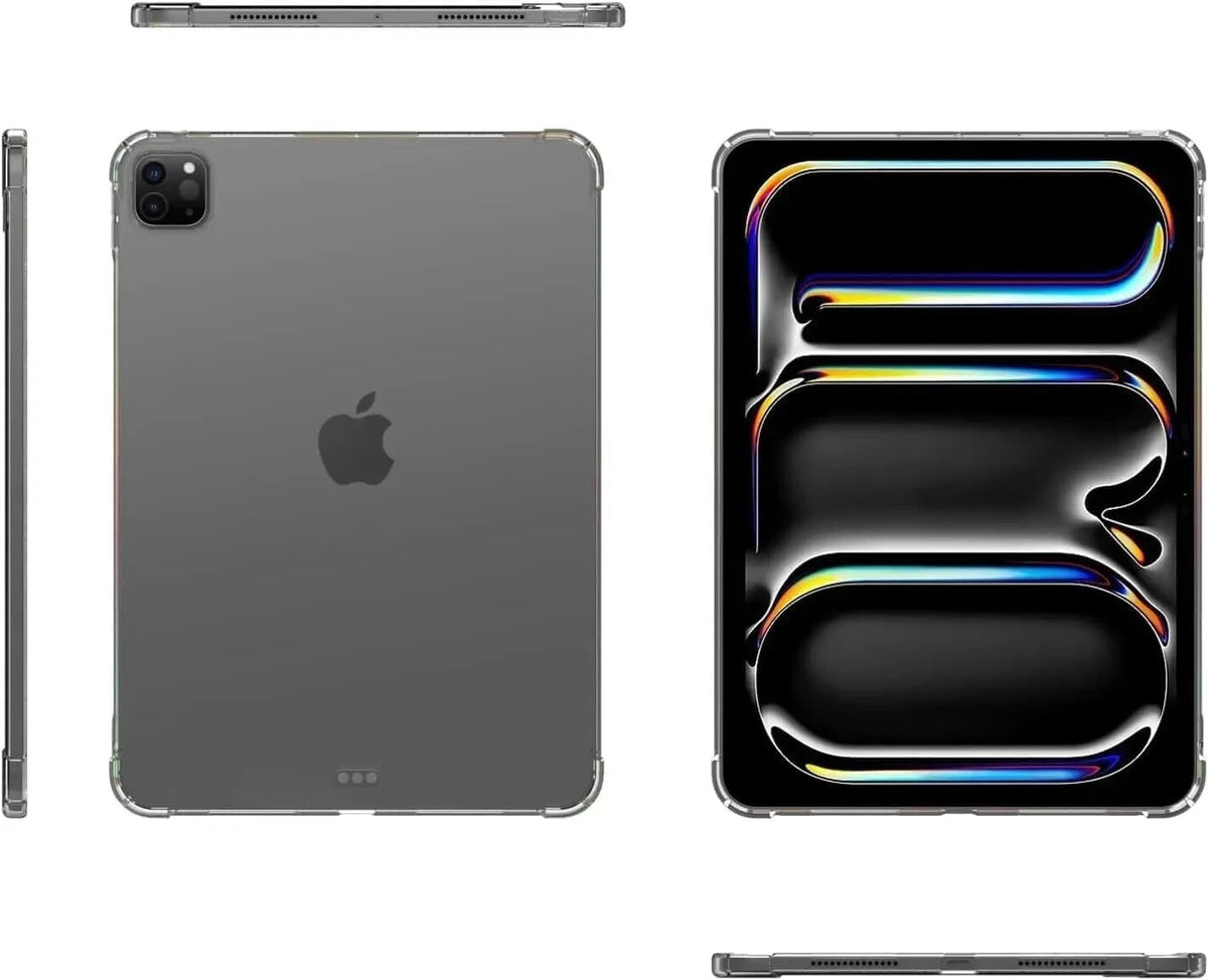 For Apple iPad Air 13 (M3/M4) 2024/2025/2026 With Pencil Clear Transparent Shockproof Heavy Duty Case Air Cushion Cover
