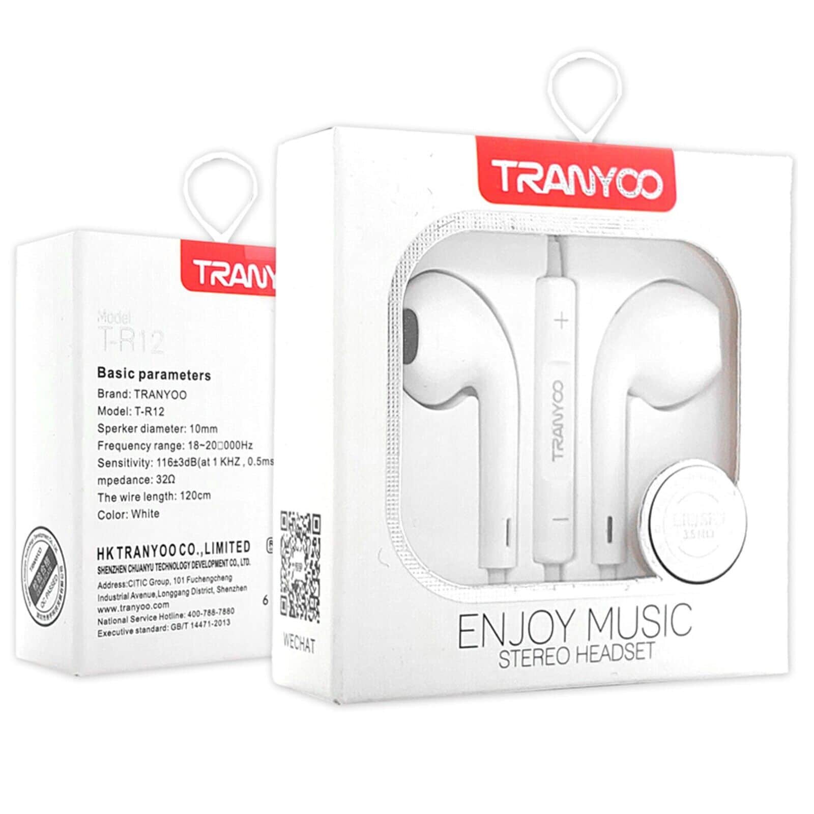 Tranyoo (T-R13) Handsfree USB Type C Headphones Earbuds with Microphone for Samsung, Google Pixel, Nokia, Oppo, Motorola, OnePlus, iPad Pro, Vivo