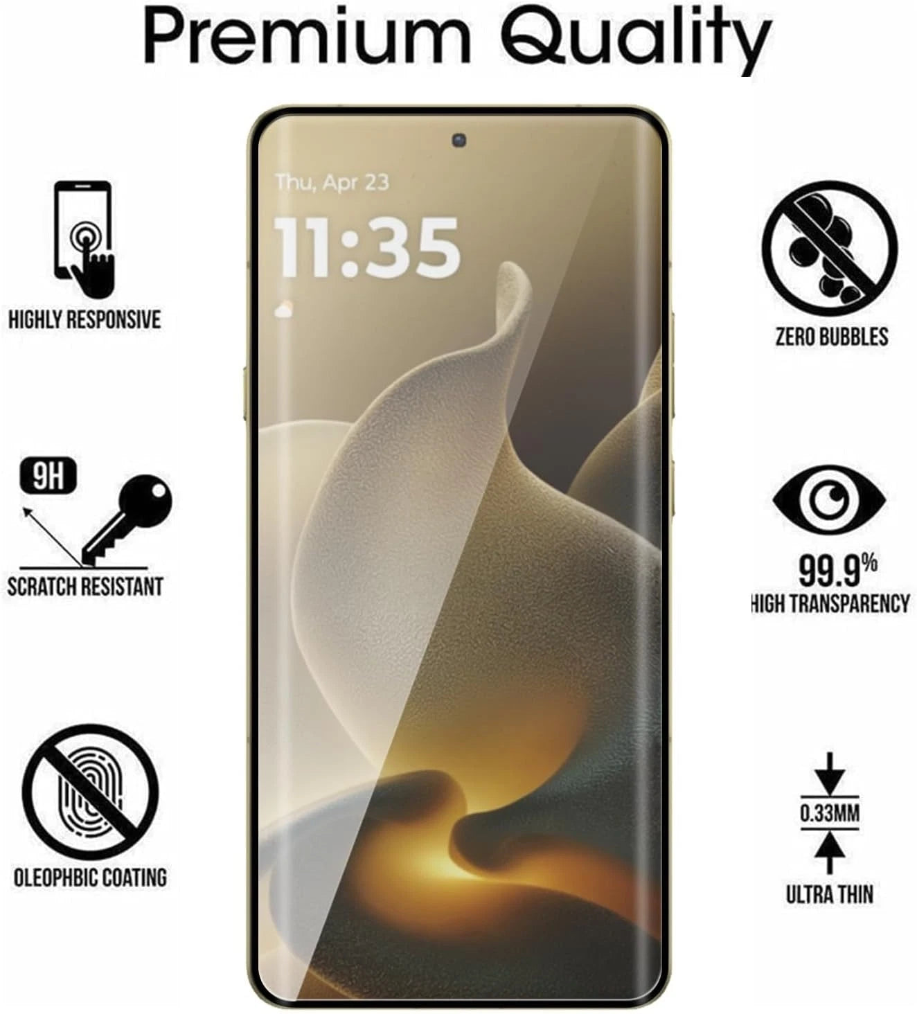 [2 Pack] For Motorola Moto Edge 70 SupRShield Tempered Glass LCD Screen Protector Film Guard (Clear)