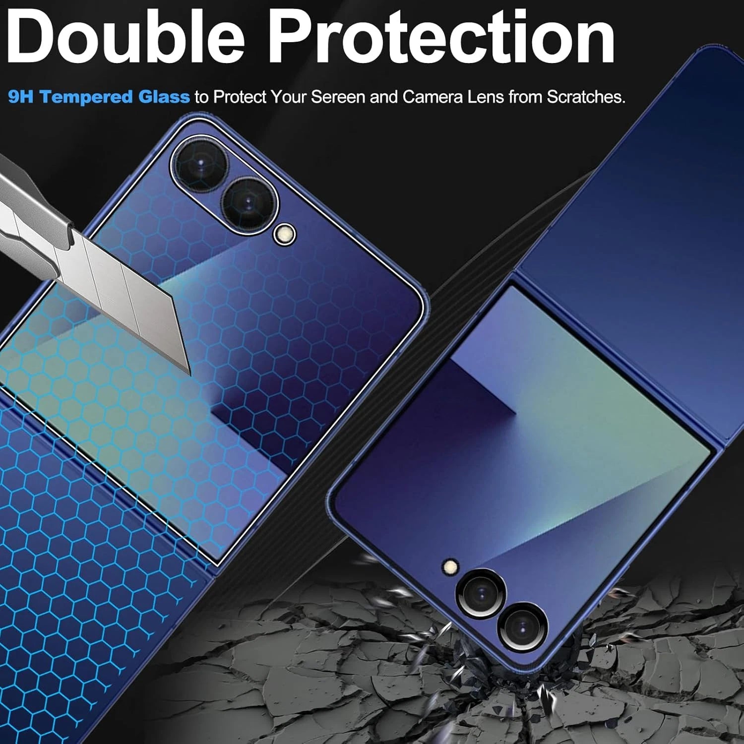 [2 Pack] For Samsung Galaxy Z Flip 8 5G Tempered Glass LCD Screen Protector Film Guard (Clear)