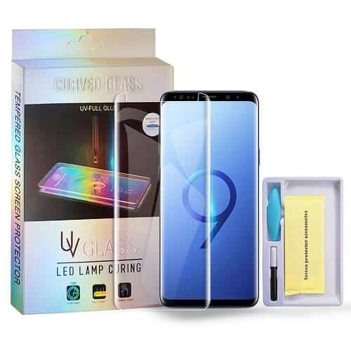 For Samsung Galaxy S9+ S9 Plus UV Liquid Gel Tempered Glass Screen Protector (Clear)