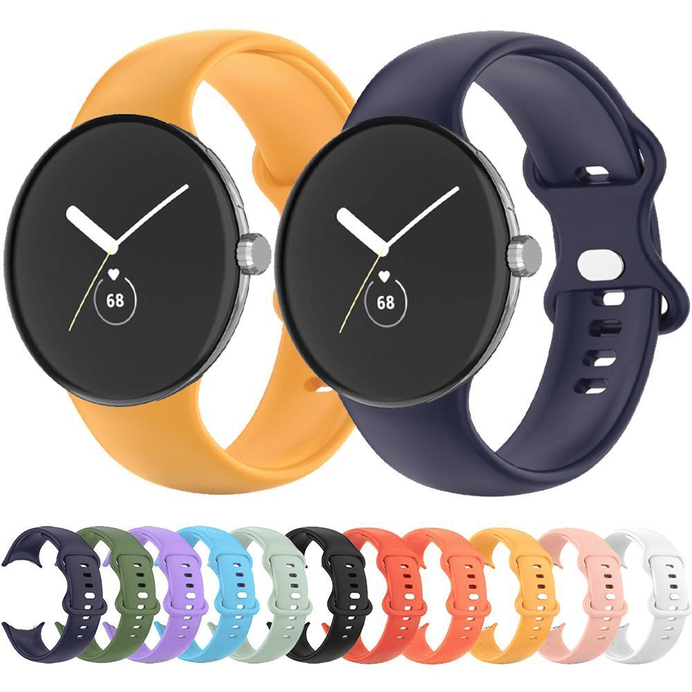 For Google Pixel Watch /Watch 2 Replacement Adjustable Soft Silicone Strap Watch Band Straps Quick Release Wristband