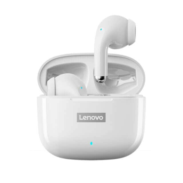 Lenovo LP40 Pro TWS Wireless Earphones Bluetooth 5.1 Waterproof Headset Touch Control Dual Stereo Bass Earbuds Sports Headphones (White)
