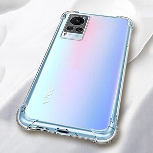 vivo X60 Pro Clear Case Shockproof Tough Gel Clear Transparent Air Cushion Cover (Transparent)