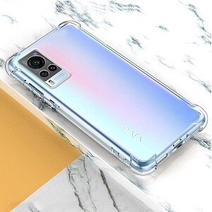 vivo X60 Pro Clear Case Shockproof Tough Gel Clear Transparent Air Cushion Cover (Transparent)