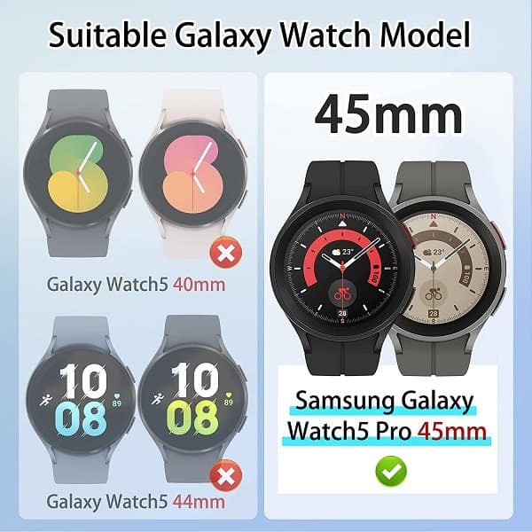 [2 Pack ] Samsung Galaxy Watch 5 Pro 45mm GlassPro+ Smart Watch Tempered Glass Screen Protector